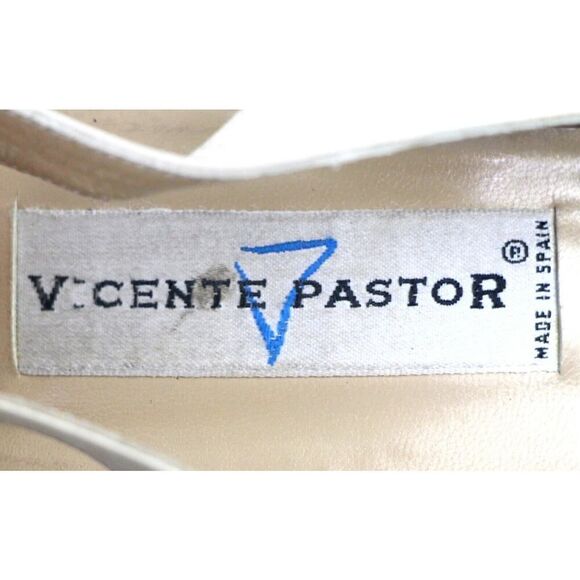 Vicente Pastor BEIGE BROWN GENUINE LEATHER HIGH HEEL CLASSIC PUMP SHOES Sz 9 - Picture 7 of 12
